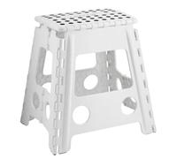 MantraRaj Folding Step Stool Lightweight Foldable Step Stool for Adults and Kids Great For Kitchen, Bathroom And Bedroom Footstool Indoor And Outdoor Use (White, Large)