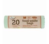 MantraRaj Food Waste Bags 100% Compostable Biodegradable Bin Liners Eco Friendly Compostable Caddy Liners 5L 20 Counts for Kitchen, Bathroom, Bedroom, Office, Car