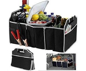 MantraRaj Heavy Duty Car Boot Organiser With Cooler Box Folding Auto Storage Box Multiuse Tools Collapsible Shopping Portable Boot Tidy Storage Accessory, Travel Essentials with Folding Boxes