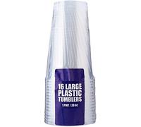 MantraRaj Heavy Duty Clear Full Pint Plastic Cup Strong Drinking Cups Clear Strong PET Large Plastic Disposable Cups Pint Glasses Ideal Beer Cup Coffee, Juice, Bubble Tea, BBQs One Pint 20oz (50)