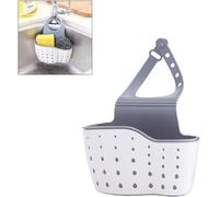 MANTRARAJ Kitchen Tap Basket Sink Hanging Storage Shelf Soap Sponge Drain Rack Hanging Basket in Grey MANTRARAJ Grey