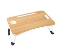 MantraRaj Laptop Bed Table Lap Standing Desk with Foldable Legs & Cup Slot for Sofa Breakfast Folding Laptop Bed Tray Desk