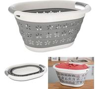 Mantraraj Large Collapsible Laundry Basket Washing Clothes Pop Up Bin Foldable Space Saving Design Multi Purpose Storage Bin