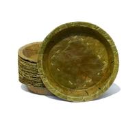 MantraRaj Large Disposable Plates 23cm Large Leaf Plates 20 pcs Party Plates for Hot and Cold Food Sal Leaf Plates Compostable and Biodegradable