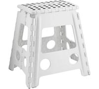 Mantraraj Large Folding Step Stool Lightweight Foldable Step Stool For Adults & Kids Great For Kitchen Bathroom Bedroom (White)
