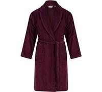 MantraRaj Luxury Soft 100% Unisex Mens Womens Cotton Velour Bathrobe Toweling Bathrobe Dressing Gowns Bath Robe Towel Housecoat Nightwear Lounge Wears With Pockets And Belt (Burgundy)