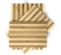 MANTRARAJ Natural Bamboo Wooden Chopping Board Bamboo Chopping Cutting Board Food Preparation - MEDIUM (32cm x 22cm) - Brown - Bamboo