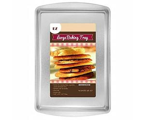MantraRaj New Cake Tin Non Stick Round Square Large Tray for Baking Loaf Brownie Pizza Birthday for Roasting Chips Vegetables (Large Baking Tray)