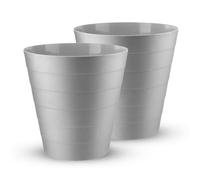 MantraRaj Plastic Waste Paper Bin 6L Round Waste Basket Trash Can Lightweight Rubbish Bin for Kitchen, Bedroom, Bathroom, Outdoor Garbage Container Dustbin Waste Basket Pack Of 2 (Grey)