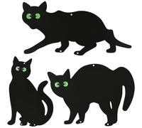 MantraRaj Pack of 3 Garden Cat Deterrent Scarer With Marble Eyes Fox Metal Pest Control Repellent Scarer Nuisance
