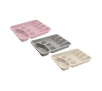 MantraRaj Plastic Cutlery Tray Kitchen Organiser Tray for Drawers and Surfaces With Multiple Compartments Utensil Storage for Spoons Forks Knives, Perfect for Kitchen Home Office X 1 Random Color Sent