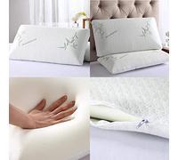 MantraRaj Premium Bedding Bamboo Memory Foam Head Neck Back Support Bed Pillow For Sleeping Orthopaedic Firm Anti Bacterial (1 Pillow)