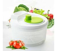 MANTRARAJ Salad Spinner Plastic Vegetable Veg Leaf Colander Dryer Drainer Bowl in White MANTRARAJ White