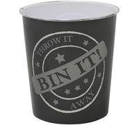 MantraRaj Small Bin It Plastic Waste Paper Bin Dark Grey 2.5L Round Waste Basket Trash Can, Lightweight Rubbish Bin for Kitchen, Bedroom, Bathroom, Open-Top Design, Ourdoor Gargabe Container Dustbin