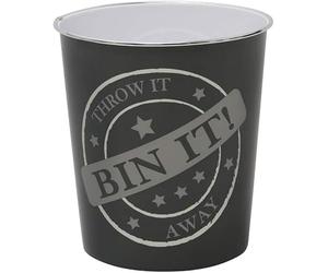 MantraRaj Small Bin It Plastic Waste Paper Bin Dark Grey 2.5L Round Waste Basket Trash Can, Lightweight Rubbish Bin for Kitchen, Bedroom, Bathroom, Open-Top Design, Ourdoor Gargabe Container Dustbin