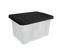MantraRaj Storage Boxes with Lids 24L Under Bed Storage Box, Clear Multipurpose Nestable Stackable Plastic Storage Boxes,Clear Containers for Home, Kitchen, Garage, Office, Accessories -Pack Of 1