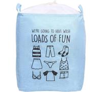 Mantraraj Strong Laundry Bag Foldable Laundry Basket Waterproof Top Dust Proof Storage Basket Bin 75L (Blue)