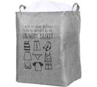 Mantraraj Strong Laundry Bag Foldable Laundry Basket Waterproof Top Dust Proof Storage Basket Bin 75L (Grey)