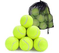 MantraRaj Tennis Balls with Mesh Carrying bag, Pressure less Training Exercise Sports Ball For Kids, Soft Rubber Tennis Balls for Dogs, Sports Play, Dog Training, Extra Bouncy & Durable-Pack of 24