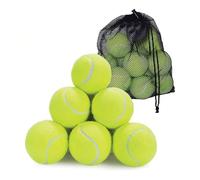 MantraRaj Tennis Balls with Mesh Carrying bag, Pressure less Training Exercise Sports Ball For Kids, Soft Rubber Tennis Balls for Dogs, Sports Play, Dog Training, Extra Bouncy & Durable-Pack of 48