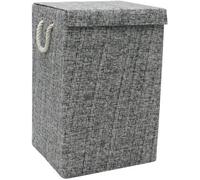 Mantraraj Urban Rectangle Laundry Foldable Paper Lidded Clothe Storage 85L Laundry Basket With Lid, Sturdy Hamper Design Storage