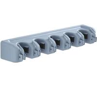 Mantraraj Wall Mounted Mop Organizer Broom Holder Brush Broom Hanger Shelf Storage 6 Hooks & 5 Rack Tool Utility Room Storage
