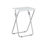 MANTRARAJ White Wooden Folding Snack Table TV Side Laptop Picnic Portable Desk MANTRARAJ White