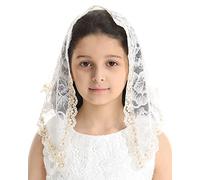 Mantveil Girls' Cs001 Veil, Style3:White, 53cm46cm