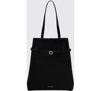 MANU ATELIER Tote du Jour Leather and Suede Shoulder Bag with Double Handle