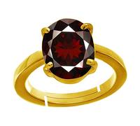 Manu Gems 15.25 Ratti Certified A+ Quality Natural Hessonite Garnet Gomed Adjustable Gold Ring Loose Gemstone For Women'S And Men'S-B09BW3K2MRNAMZ
