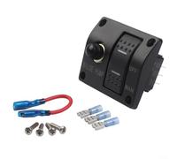 Manual 3 Way Bilge Pumps Control Panel with LED Indicators and Integrated 15A Circuit Breaker Suitable for Marine and Outdoor Use