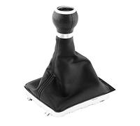 Manual 5 Gear Shift Knob 5 Speed Black Leather Gear Shift Knob Kit Gaiter Boot Cover Gear Stick Cover Replacement Dust-Proof Protector Gear knob 5 Speed