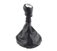Manual 6 Speed Gear Shift Knob Gaiter Boot Cover Kit Black Leather Car Gear Stick Knob Cover for Transporter T5/T6 (2003-2011)