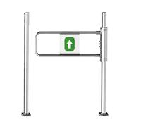 Manual 90° Open Pedestrian Gate with Automatic Closing, Unidirectional Swing Door for Entrance Safety and Barrier Control in Supermarkets
