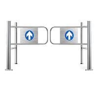 Manual 90° Open Pedestrian Safety GateSelfClosing 1Way Swing Entrance Door for Markets Warehouses & Industrial Fences PostMounted 190cm/75in