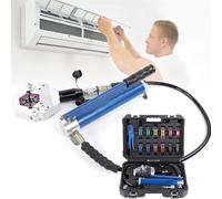 Manual A/C Hose Crimper, Hydraulic Pipe Tube Crimping Tool, A/C Hose Crimper Kit, Handheld Separable Pipe Crimping Tools for Repairing Ac Hoses, with 7 Die