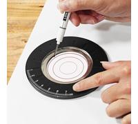 Manual Adjustable Circle Template for Creating Uniform Circles in Packaging Design Layout Mockups and Presentation Diagrams (black)