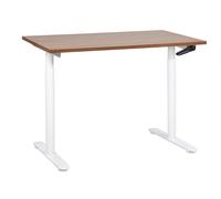 Beliani Manual Adjustable Standing Desk DESTINAS Brown/ White 120 cm 72 cm, Brown