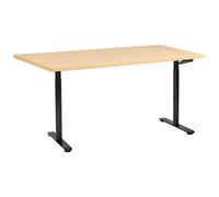 Beliani Manual Adjustable Standing Desk Destinas 160 Cm 72 Cm Black/ Light Brown