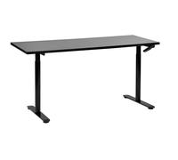 Beliani Manual Adjustable Standing Desk DESTINAS Black 160 cm 72 cm, Black