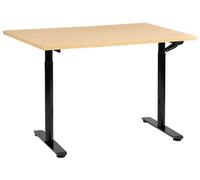 Manual Adjustable Standing Desk DESTINAS Black/ Light Brown 120 cm 60 cm