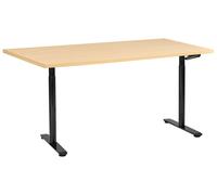 Manual Adjustable Standing Desk DESTINAS Black/ Light Brown 160 cm 72 cm