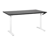Beliani Manual Adjustable Standing Desk DESTINAS Black/ White 160 cm 72 cm, Black