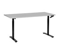 Beliani Manual Adjustable Standing Desk DESTINAS Grey/ Black 160 cm 72 cm, Grey