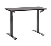 Beliani Manual Adjustable Standing Desk DESTINES Black 120 cm 72 cm, Black