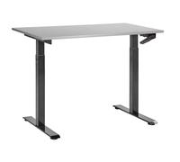 Beliani Manual Adjustable Standing Desk DESTINES Grey/ Black 120 cm 72 cm, Grey