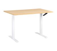 Beliani Manual Adjustable Standing Desk Destines 120 Cm 72 Cm Light Brown/ White