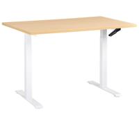 Manual Adjustable Standing Desk DESTINES Light Brown/ White 120 cm 60 cm