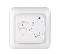 Manual Adjustable Thermostat, 8.6x8.6cm Mechanical Knob Room Heating Controller, AC230V Half-Hidden Install, 0-35℃ Range for Civil & Commercial Buildings