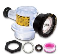 Manual Air Vent Replacement 273564Z for Triton II Pool Filter Systems Quick Air Release Industrial-Grade Plastic Pressure Relief Valve Complete Assembly with Gauge O-Ring Hex Nut Black White